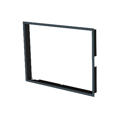 Frame 1x90° black  FIRE