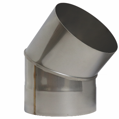 2 segment knee (diameter 200 /45°), stainless steel – view from the right