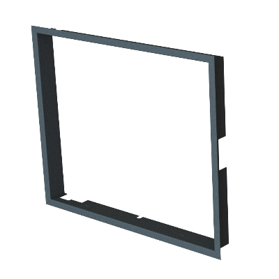 Frame 1x90°  depth 80mm, black BeFTherm (V) 6